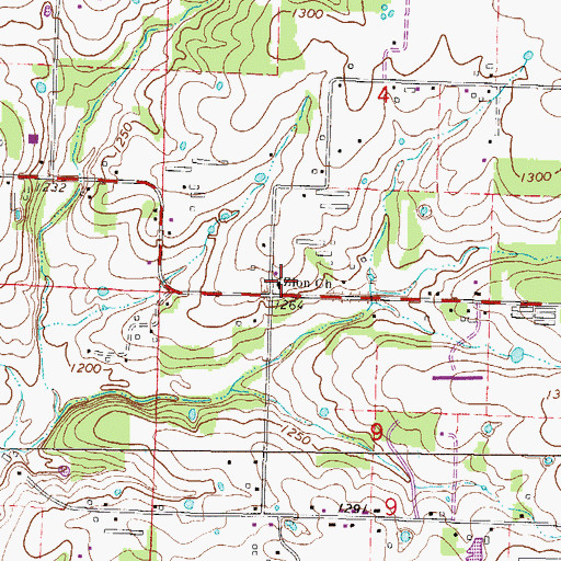 Topographic Map of Zion Baptist Church, AR
