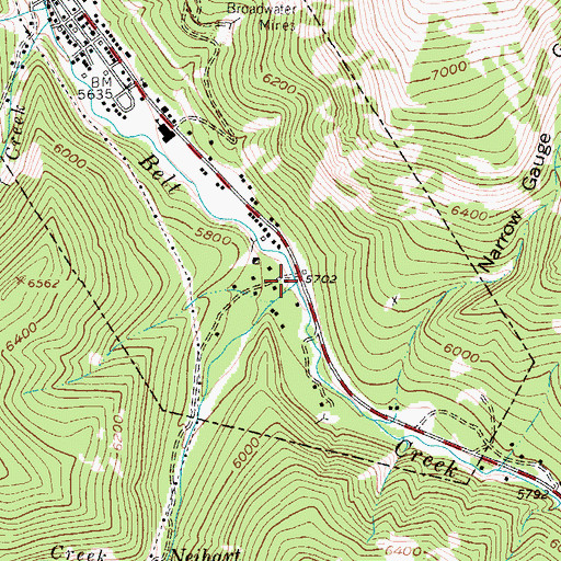 Topographic Map of O'Brien Creek, MT