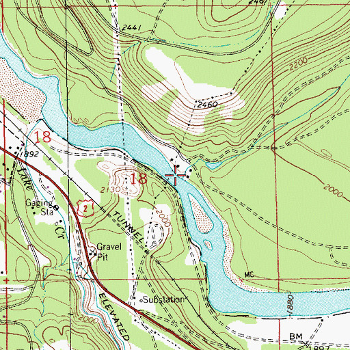 Topographic Map of O'Brien Creek, MT