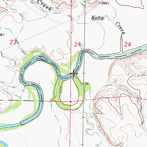 Topographic Map of O'Dell Creek, MT