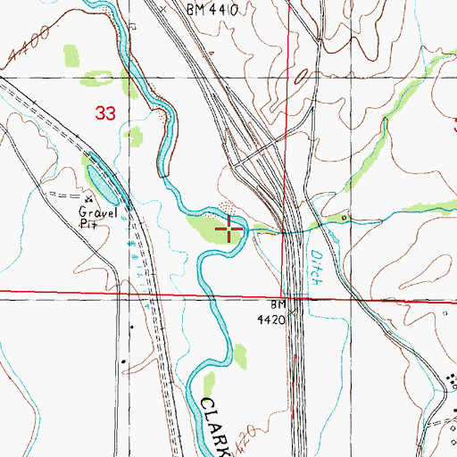 Topographic Map of O'Neill Creek, MT