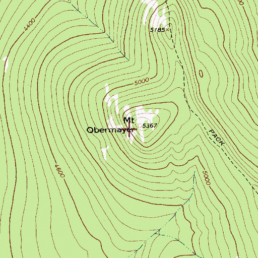 Topographic Map of Mount Obermayer, MT