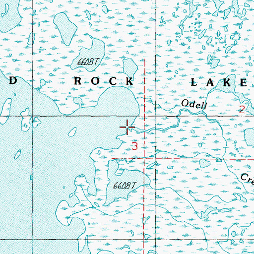 Topographic Map of Odell Creek, MT