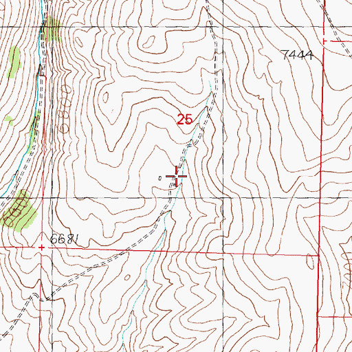 Topographic Map of Old Pinkerton Homestead, MT