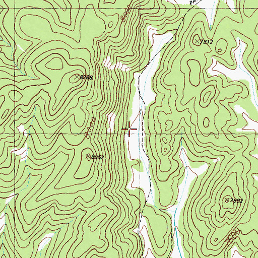 Topographic Map of Old Tim Creek Trail, MT