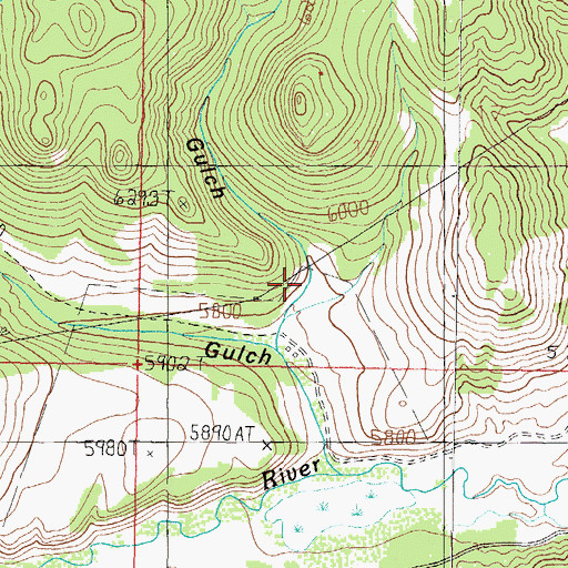 Topographic Map of Olinger Gulch, MT