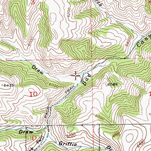Topographic Map of Oliver Draw, MT