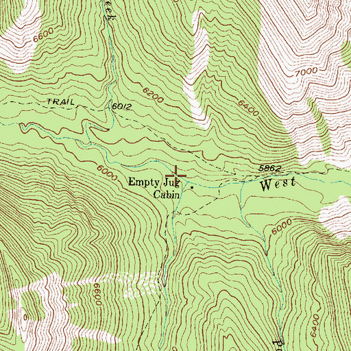 Topographic Map of Olney Creek, MT
