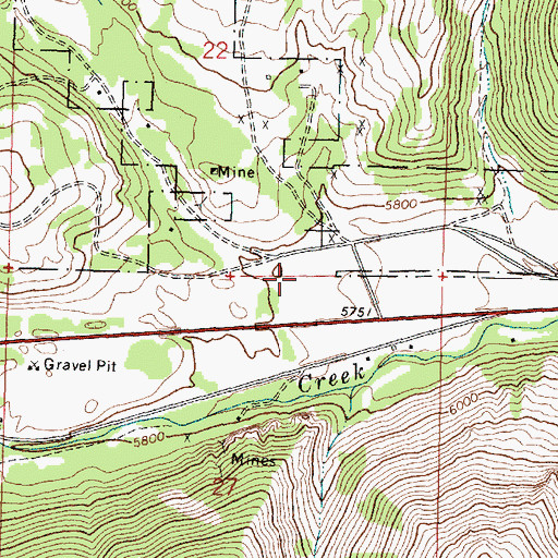 Topographic Map of Olson Gulch, MT