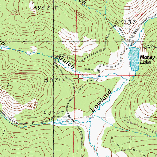 Topographic Map of Olson Gulch, MT