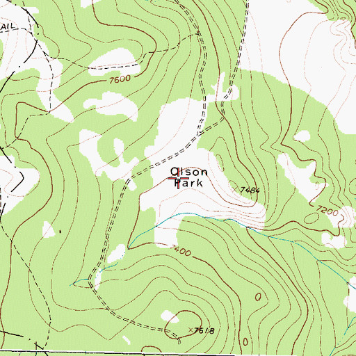 Topographic Map of Olson Park, MT