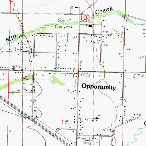 Topographic Map of Opportunity, MT