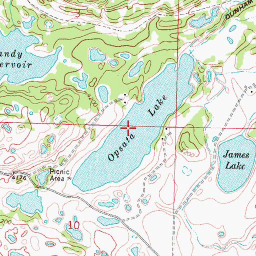 Topographic Map of Upsata Lake, MT