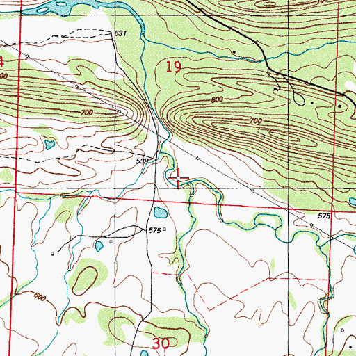 Topographic Map of Mount Harmony Baptist Church, AR