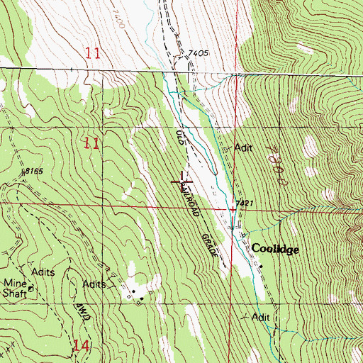 Topographic Map of Ore Mill, MT