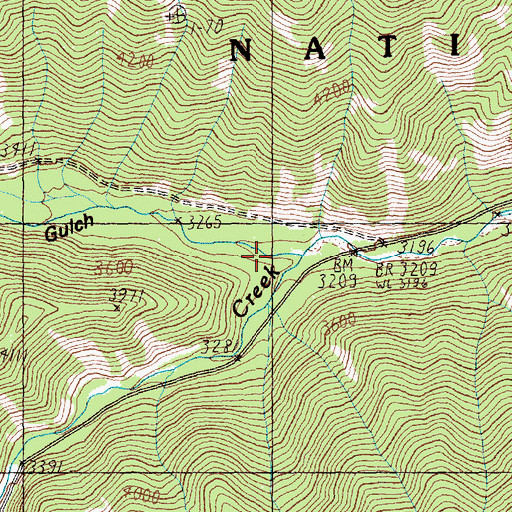 Topographic Map of Oregon Gulch, MT