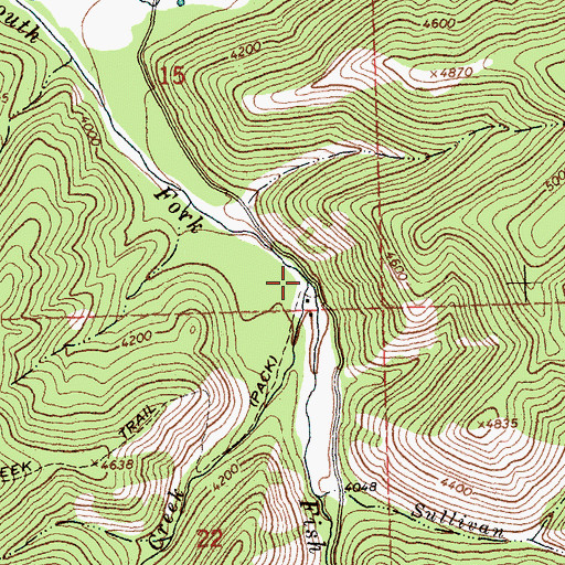 Topographic Map of Oriole Creek, MT