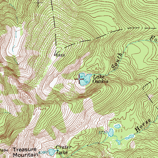 Topographic Map of Lake Osakis, MT