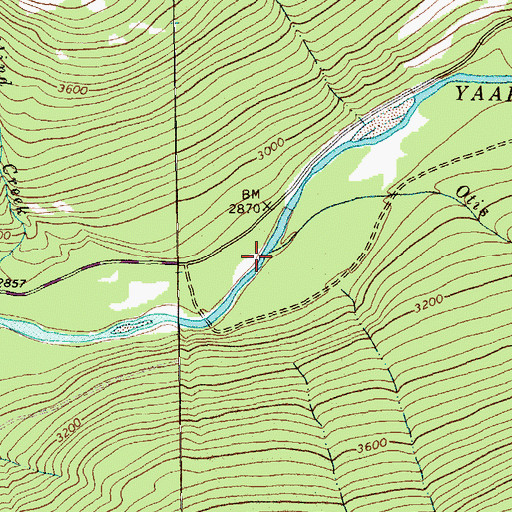 Topographic Map of Otis Creek, MT