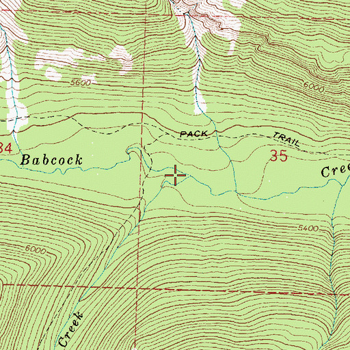 Topographic Map of Otis Creek, MT