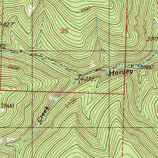 Topographic Map of Otter Creek, MT