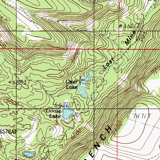 Topographic Map of Otter Lake, MT