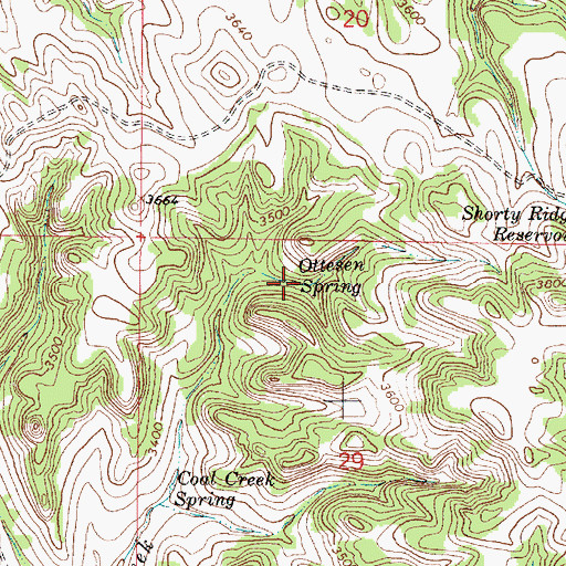 Topographic Map of Ottesen Spring, MT