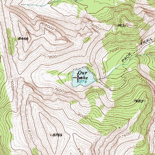 Topographic Map of Our Lake, MT