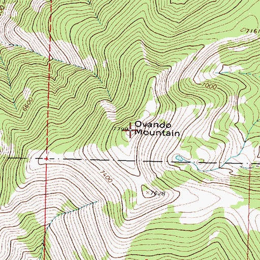 Topographic Map of Ovando Mountain, MT