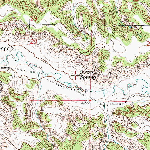 Topographic Map of Overall Spring, MT
