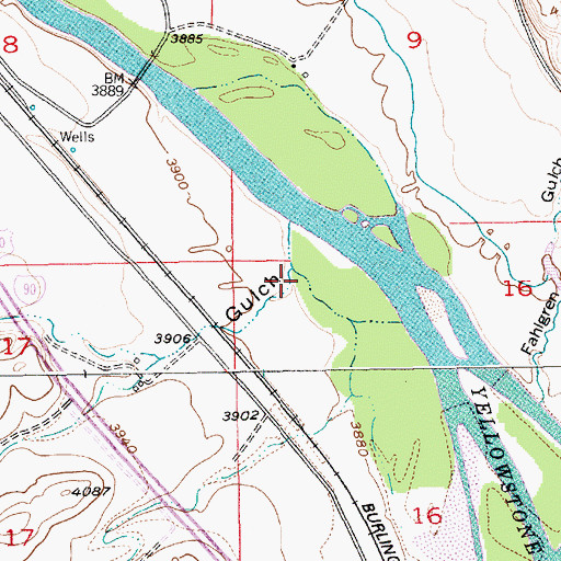 Topographic Map of Overfelt Gulch, MT