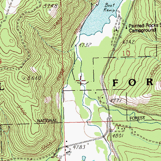 Topographic Map of Overwhich Creek, MT