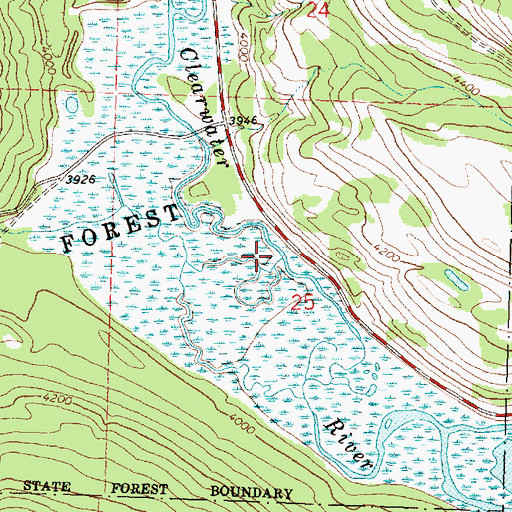 Topographic Map of Owl Creek, MT