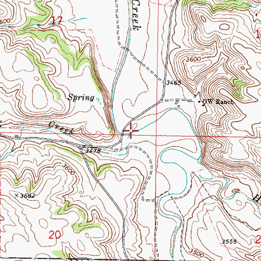Topographic Map of P K Creek, MT