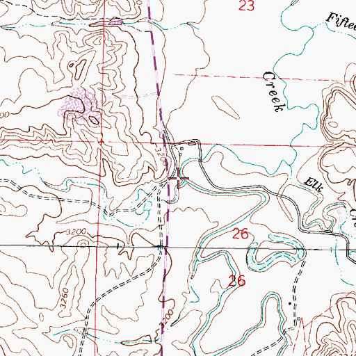 Topographic Map of Paget Creek, MT