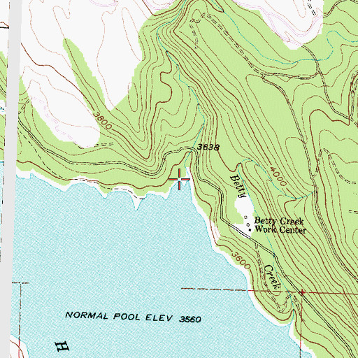 Topographic Map of Paint Creek, MT
