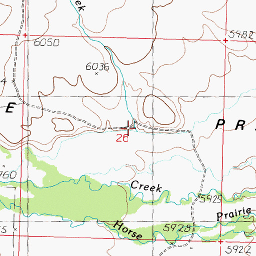 Topographic Map of Painter Creek, MT