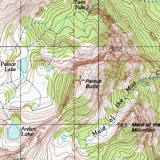 Topographic Map of Palace Butte, MT