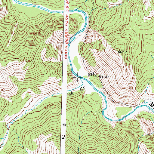 Topographic Map of Pale Creek, MT