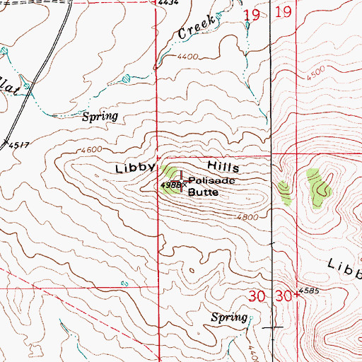 Topographic Map of Palisade Butte, MT