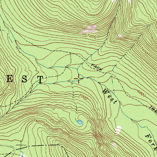 Topographic Map of Palisade Creek, MT