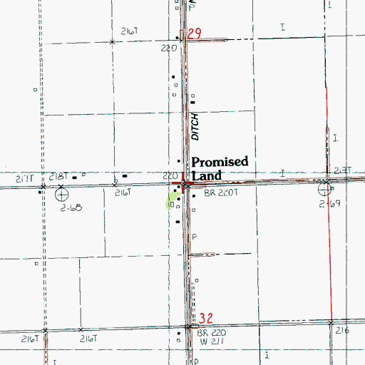 Topographic Map of Promised Land, AR