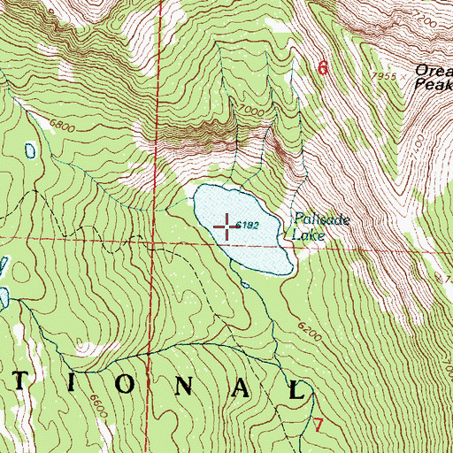 Topographic Map of Palisade Lake, MT