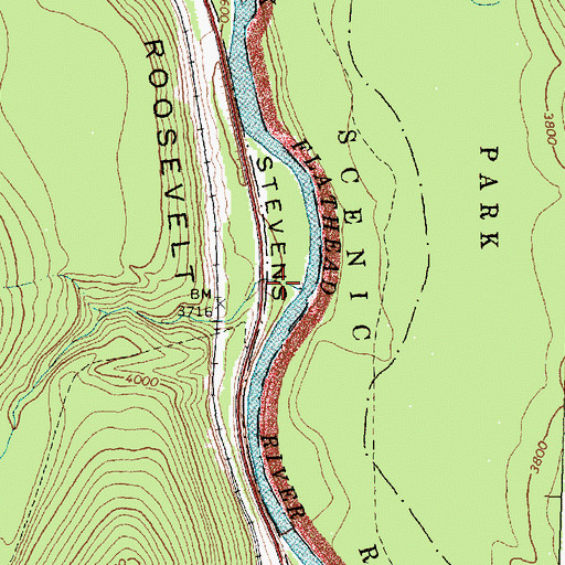 Topographic Map of Paola Creek, MT