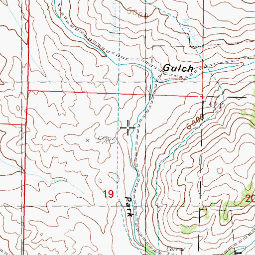 Topographic Map of Park Canyon, MT
