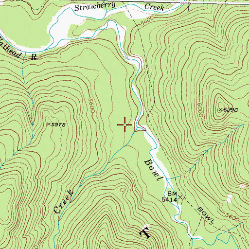 Topographic Map of Park Creek, MT