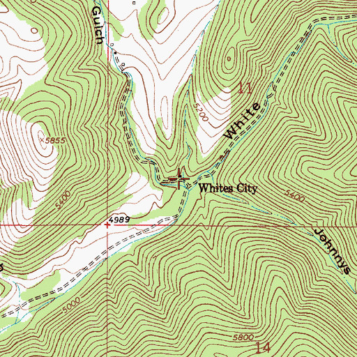 Topographic Map of Park Gulch, MT