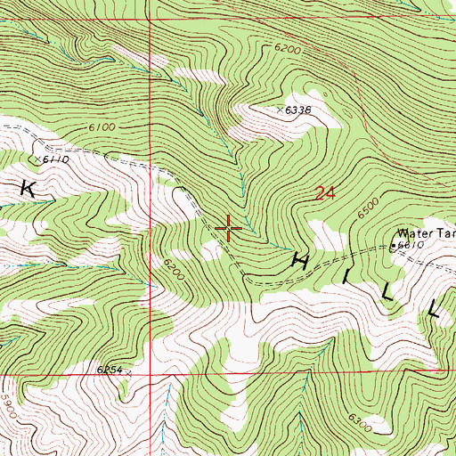 Topographic Map of Park Hills, MT