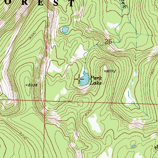 Topographic Map of Park Lake, MT