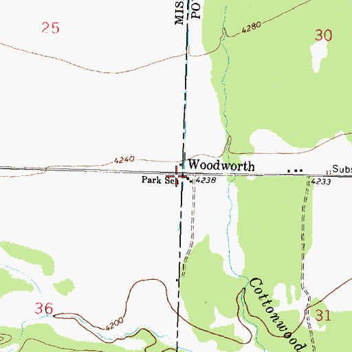 Topographic Map of Park School, MT